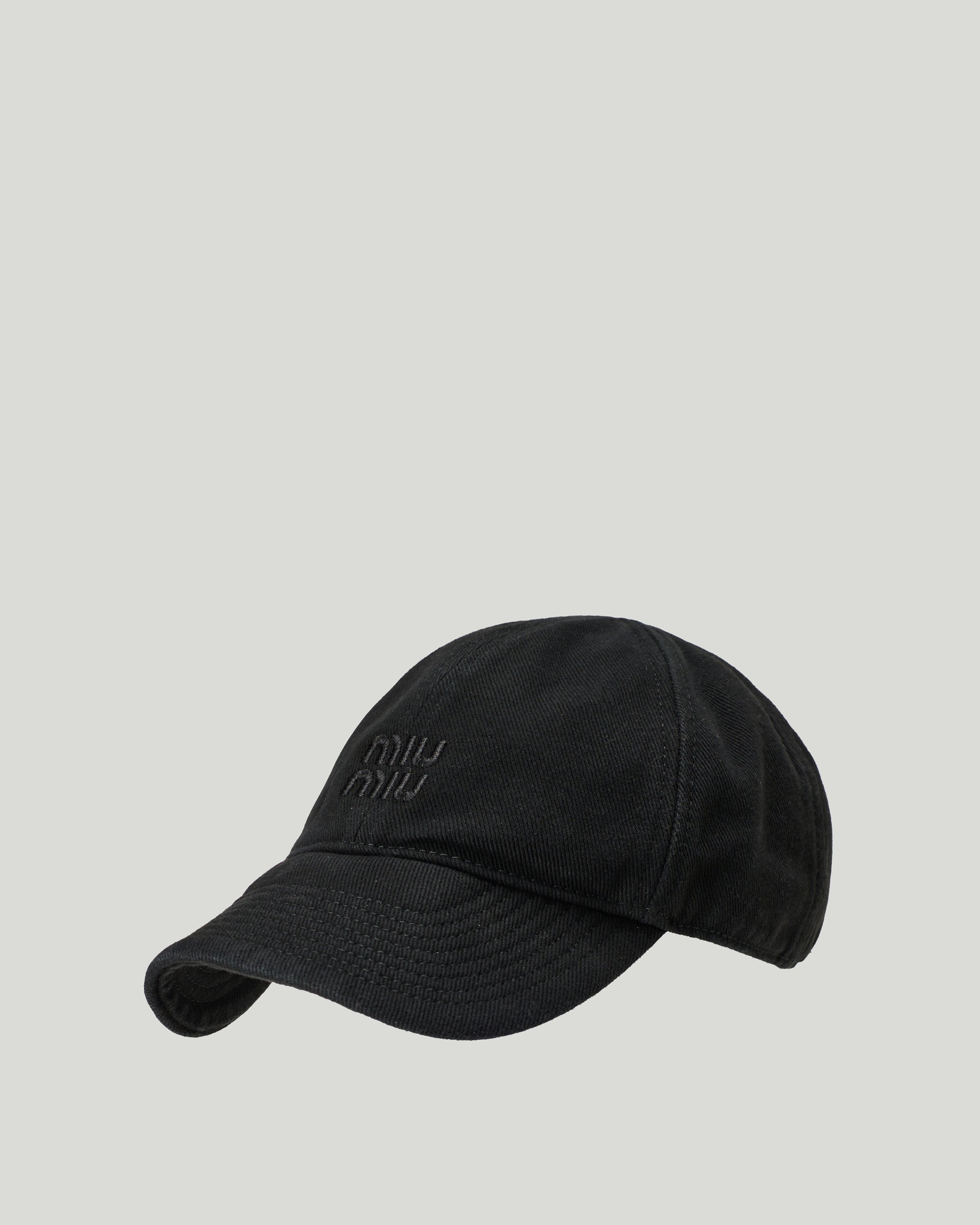 帽子 [miumiu] Drill baseball cap - BLACK Miu Miu Drill baseball cap – Luisa World