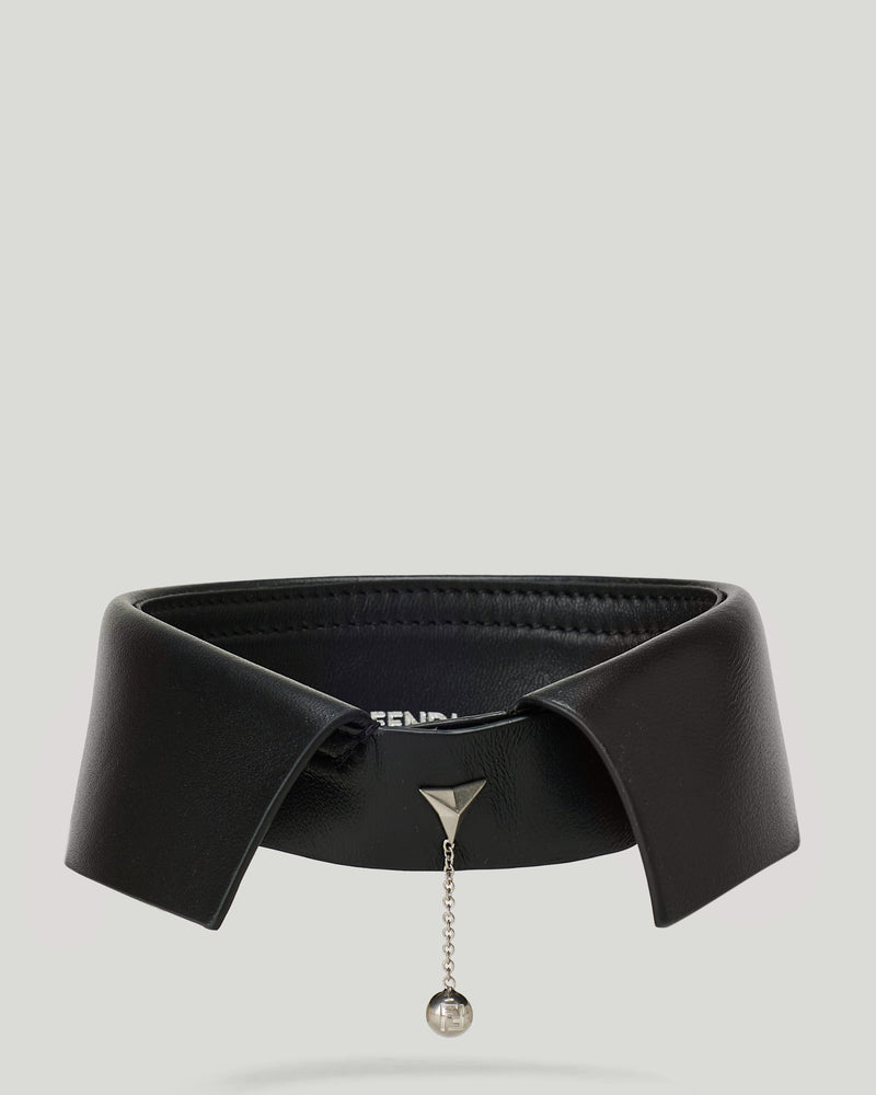 Fendi Charm-detail leather collar