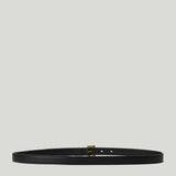 Saint Laurent Cassandre thin grained leather belt
