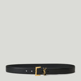Saint Laurent Cassandre leather belt