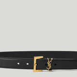 Saint Laurent Cassandre leather belt
