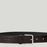 The Frankie Shop Crocodile-embossed leather belt