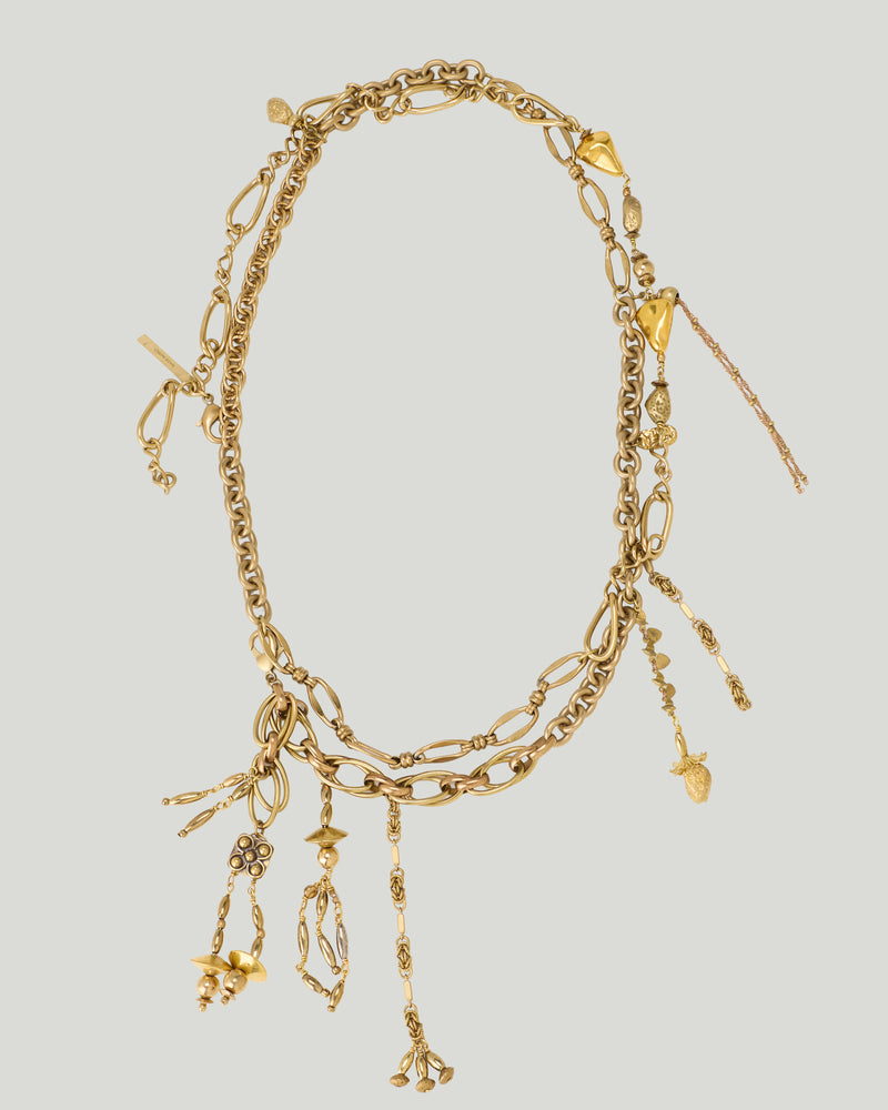 Dries Van Noten beaded chain pendant necklace