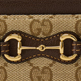 Gucci Horsebit GG canvas card case