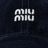 Miu Miu Velvet logo baseball cap