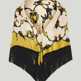 La DoubleJ Reversible Fringe silk foulard