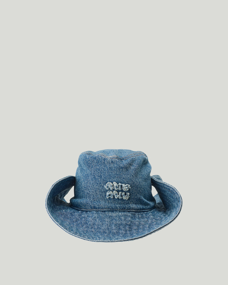 Miu Miu washed denim cowboy hat