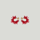 Bottega Veneta Sea coral hoop earrings