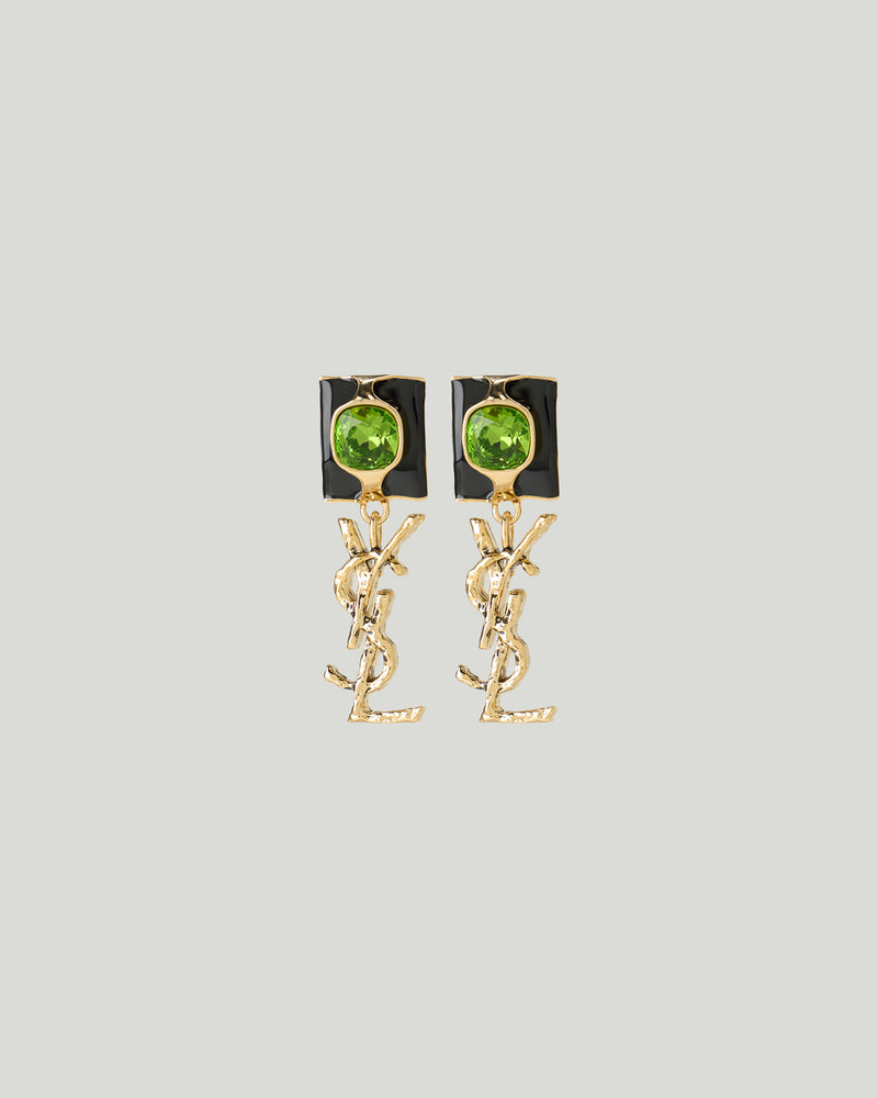 Saint Laurent Cassandre enamel drop earrings