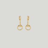Gucci Horsebit brass earrings