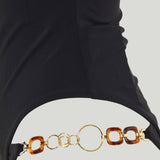 Christopher Esber Chain link cutaway one-piece swimsuit