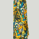 Christopher Esber Printed draped silk maxi skirt