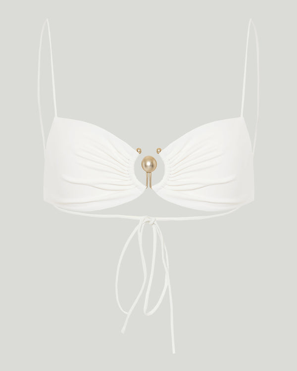 Christopher Esber Ruched orbit miniscule bikini top