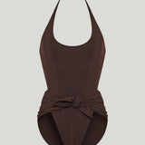 Alaïa Knot bonded jersey one-piece swimsuit