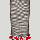Alaïa Floral crochet midi skirt