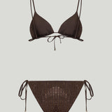 Venuja Embellished triangle bikini set