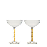 Set of 2 Bamboo coupe glasses