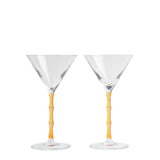 Set of 2 Bamboo martini glasses