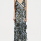 Unravelled serpent long dress