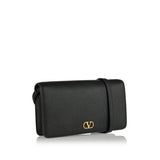 VLogo leather clutch