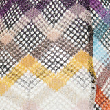 Flared crochet-knit trousers