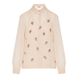 Embroidered georgette shirt