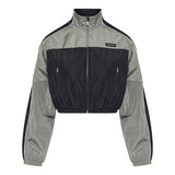 Technical cropped track jacket