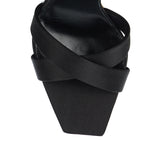 Lucienne satin crepe wedges