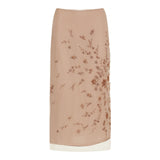 Embroidered tulle midi skirt