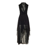 McQueen Lace draped dress