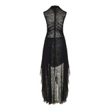 McQueen Lace draped dress