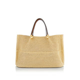 Medium straw summer tote bag
