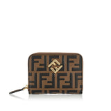 FF Diamonds zip-around leather wallet