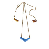 Eileen Pappas Porcelain driftwood bead necklace