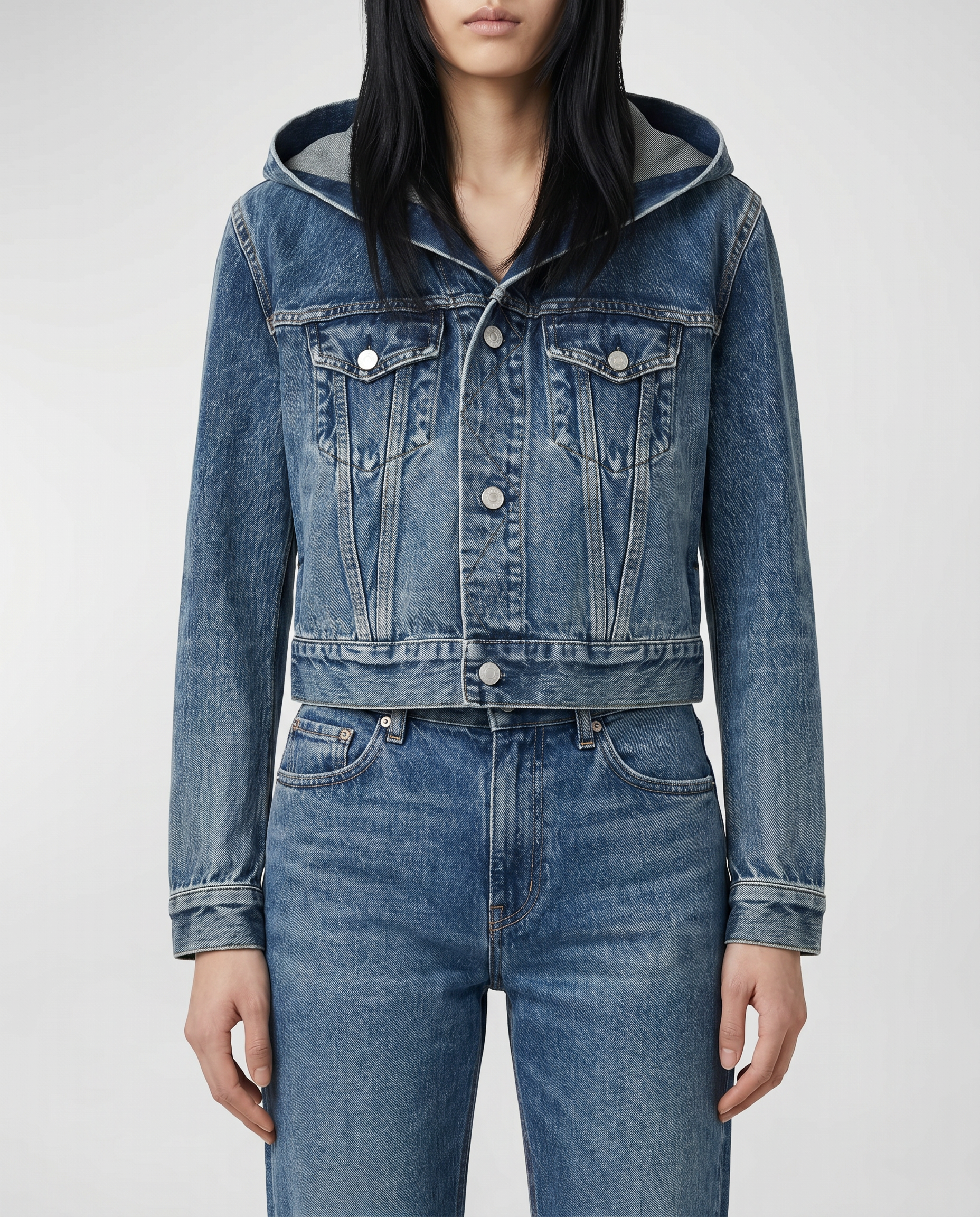 Alaïa Hooded denim jacket – Luisa World Alaïa Hooded denim jacket – Luisa World