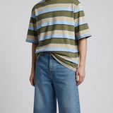Ami Paris Striped cotton oversized t-shirt