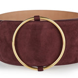 Ring suede belt