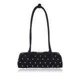 Le Teckel studded suede medium bag