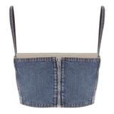 Denim bustier top