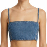 Denim bustier top