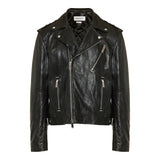 Leather biker jacket