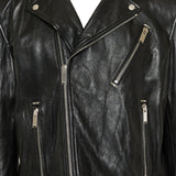 Leather biker jacket