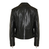 Leather biker jacket