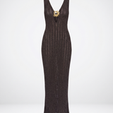Moeva Antibes metallic knit maxi dress