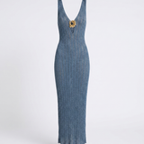 Moeva Antibes metallic knit maxi dress