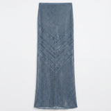 Moeva Mercantour metallic knit maxi skirt