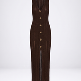 Moeva Biot metallic knit maxi dress