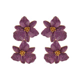 Double Orchids crystal earrings
