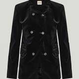 Khaite Rolo double-breasted velvet blazer