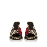 Bottega Veneta Cha Cha anaconda slide sandals